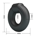 Crazy Bull Kayke Cock Ring - Black rubber O-ring, 50mm OD, 25mm ID, 15mm thick