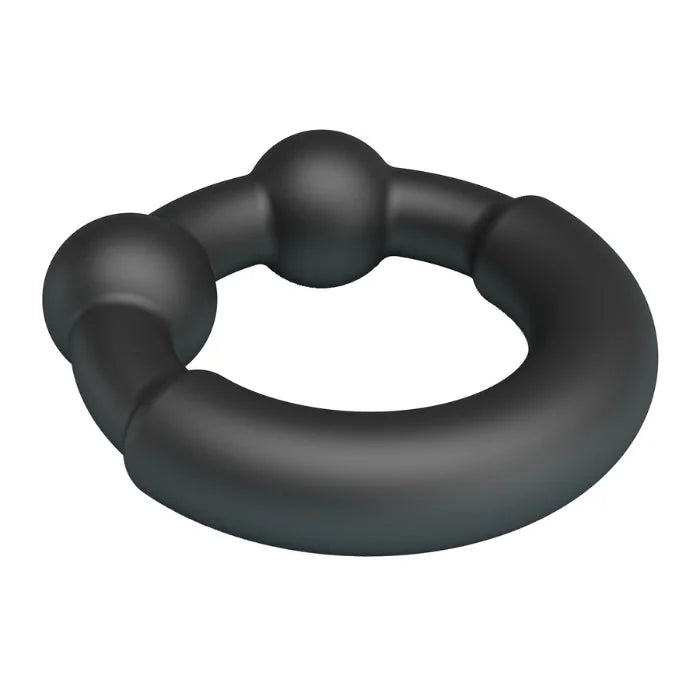 Crazy Bull Meco cock ring in black with three rounded protrusions