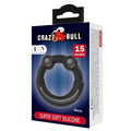 Black Crazy Bull Meco cock ring with 15 model protrusions