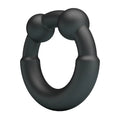 Black Crazy Bull Meco cock ring with silicone beads