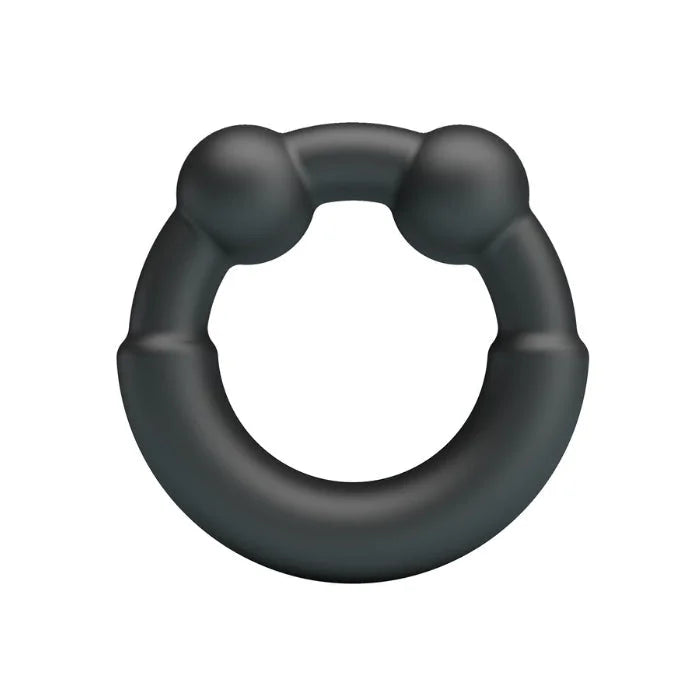 Black Crazy Bull Meco cock ring with silicone protrusions