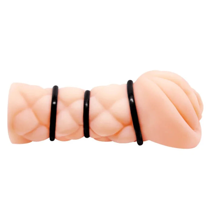 Pink Crazy Bull Michelle firm vagina masturbator with cock rings and silicone toy