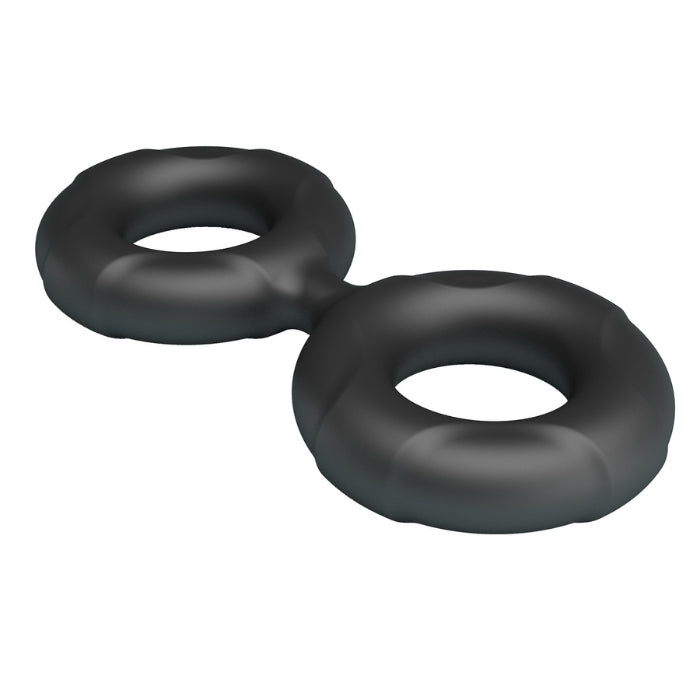 Black silicone double ring grip for Crazy Bull Radwan cock ring