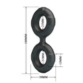Crazy Bull Radwan double cock ring in black silicone, 100mm tall