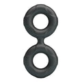 Black textured silicone Crazy Bull Radwan double cock ring toy