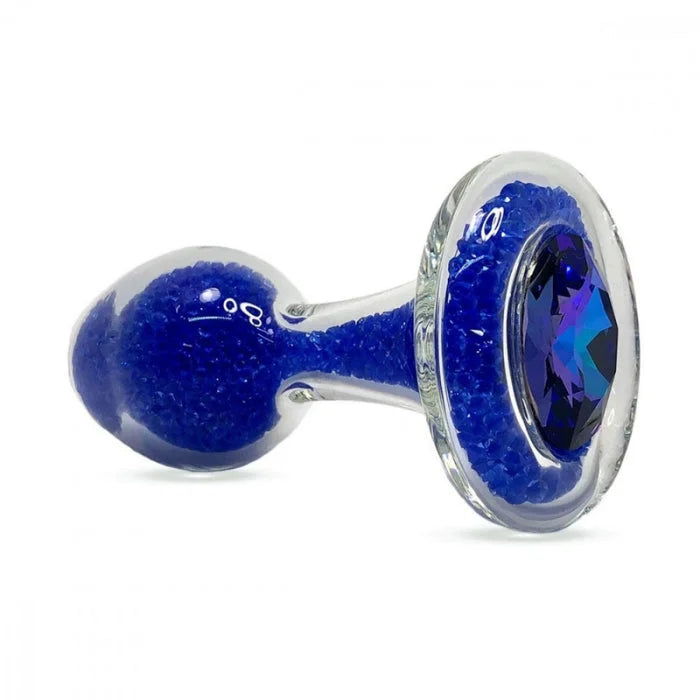 Lady Jane Adult Sex Shop | Crystal Delights Small Sparkle Anal Plug - Blue