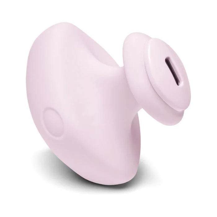 Pink silicone dame fin 2.0 finger vibrator showing usb-c charging port for enhanced play and precision stimulation