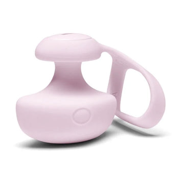 Dame fin 2.0 finger vibrator pink in matte silicone with a rounded body and integrated handle for playful finger use