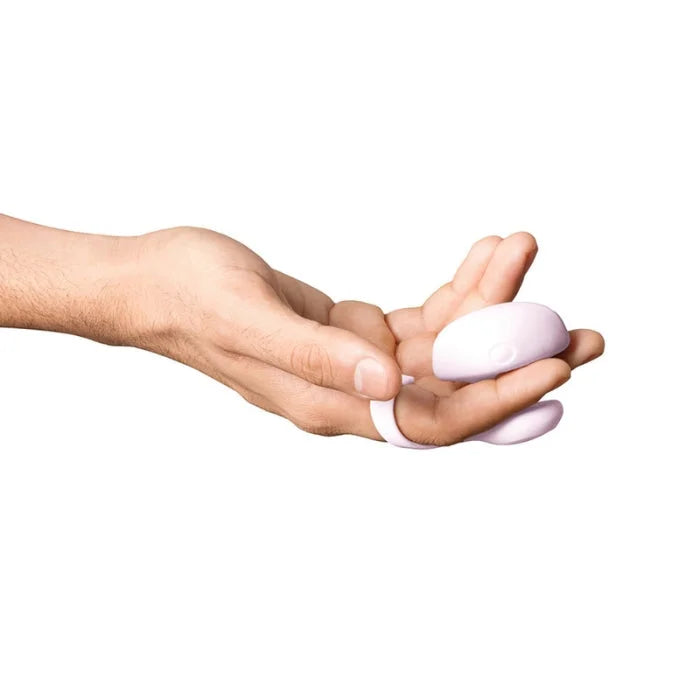 Dame fin 2.0 finger vibrator pink is a lavender silicone egg-shaped finger fin with a matte finish for discreet play