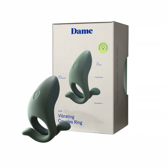 Lady Jane Adult Sex Shop | Dame Hug Vibrating Couples Ring Sage