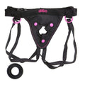 The durable 4-way adjustable straps feature an easy-close clip and fit thighs up to 30