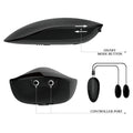 Sleek black computer mouse for Dog Style Masturbator with textured internally buttons