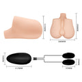 Flesh-colored silicone prosthetic for gorgeously formed masturbator with textured interior