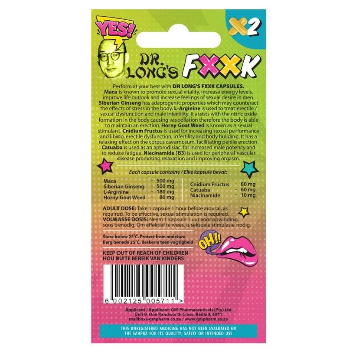 Lady Jane Adult Sex Shop | Dr. Long’s Long FXXK Capsules (2)