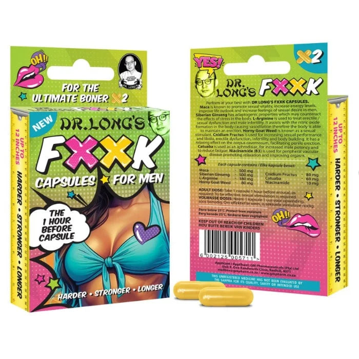 Lady Jane Adult Sex Shop | Dr. Long’s Long FXXK Capsules (2)