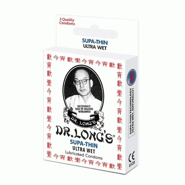 Dr. long's supa thin condoms are specially lubricated with an ultra wet formulation which gives the most natural, naked and supremely sensitive feeling ever during lovemaking. Dr. long’s supa thin condoms are available in a pack size of 3 pieces. Men all over the world have used it for ultimate pleasant experience.