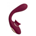 Dual Pleasures Vibrator & Clit Licker - Bordeaux at Lady Jane adult shop