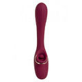 Dual Pleasures Vibrator & Clit Licker - Bordeaux at Lady Jane adult shop