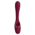 Dual Pleasures Vibrator & Clit Licker - Bordeaux at Lady Jane adult shop