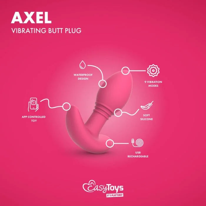 Lady Jane Adult Sex Shop | EasyConnect Axel Vibrating Butt Plug - Pink