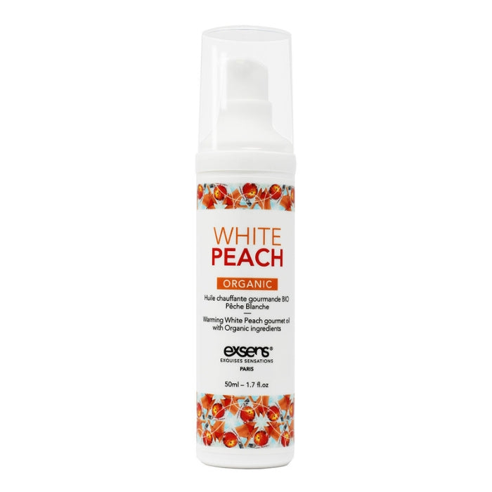 Lady Jane Adult Sex Shop | Exsens Warming Massage Oil - White Peach (50ml) | Brand_Exsens, SubCategory_Massage