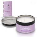 Lavender Eye of Love Morning Glow pheromone massage candle in tin
