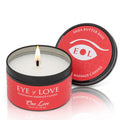 Lit LELO Female One Love pheromone massage candle in red tin