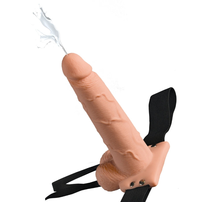 Lady Jane Adult Sex Shop | Fetish Fantasy 7.5inch Hollow Squirting Strap On Light