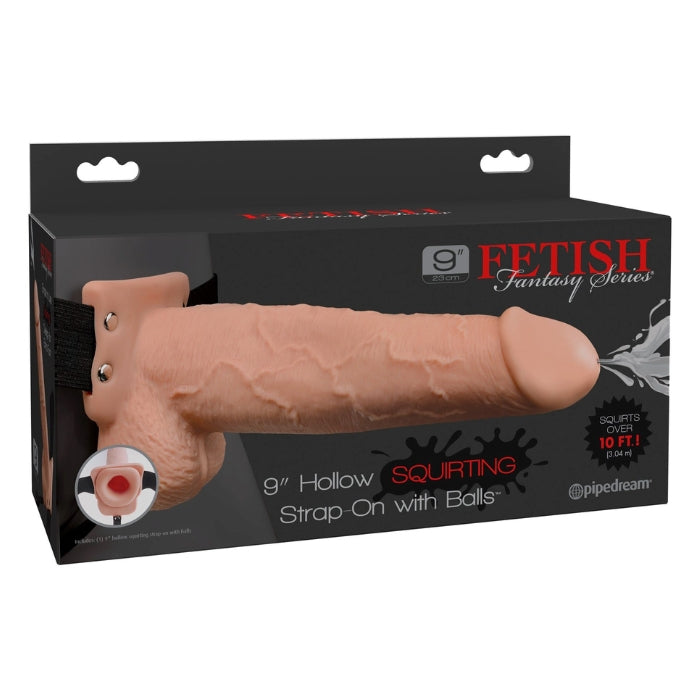 Lady Jane Adult Sex Shop | Fetish Fantasy 9inch Hollow Squirting Strap On Light