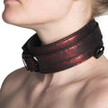 The Fifty Shades Of Grey Sweet Anticipation Collar & Leash will satisfy those wicked desires. Designed with a D-ring to the front of the collar to attach the leash or other bondage attachments. Soft padding around the collar for comfortable use, and reversible; sexy black and rosy red finish. Made with nickel-free metal hardware, adjustable to work with all sizes. The perfect versatile toy for your BDSM plays and collection. Branded storage bag included.