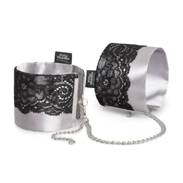 Lady Jane Adult Sex Shop | Fifty Shades of Grey Satin Hand Cuffs - Play Nice