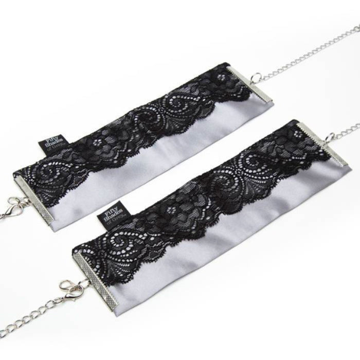 Lady Jane Adult Sex Shop | Fifty Shades of Grey Satin Hand Cuffs - Play Nice