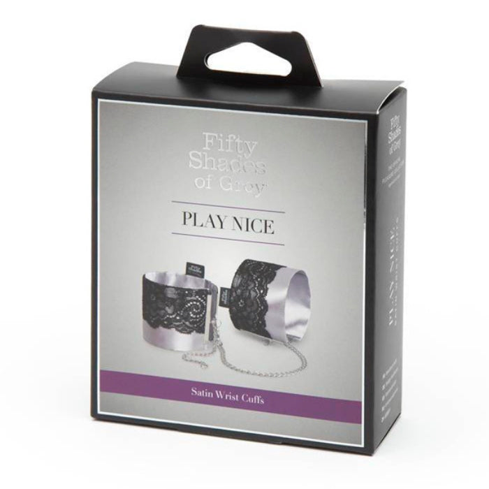 Lady Jane Adult Sex Shop | Fifty Shades of Grey Satin Hand Cuffs - Play Nice