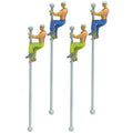 Fireman’s Pole Drink Stirrers: 4 mini athletic men on gray poles for girls nights