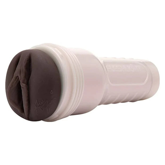 Fleshlight Ana Foxxx masturbator with white body and brown textured cap