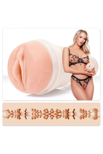 Emma Hix lifelike replica Fleshlight masturbator peach silicone toy