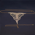 Lady Jane Adult Sex Shop | Floral Chain G-String with Rhinestones - Gold