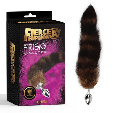 Unleash your wild side with the Frisky Fox Tail Butt Plug in Brown - Small. This playful accessory combines an intimate experience with a touch of animalistic allure. The small size ensures comfort and ease of use, while the realistic fox tail adds a unique visual element.