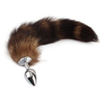 Unleash your wild side with the Frisky Fox Tail Butt Plug in Brown - Small. This playful accessory combines an intimate experience with a touch of animalistic allure. The small size ensures comfort and ease of use, while the realistic fox tail adds a unique visual element.