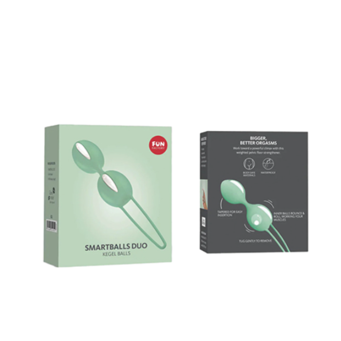 Fun Factory Smartball Duo green kegel balls for pelvic floor