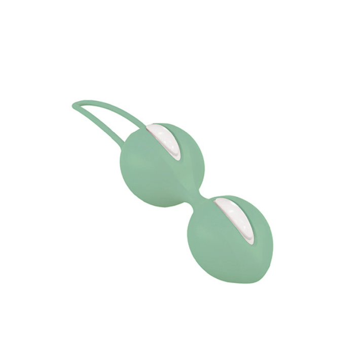 Fun Factory Smartball Duo: mint green silicone double-bubble pelvic floor weight