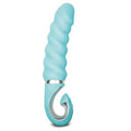 Teal G Jack 2 Vibrator in Tiffany Mint with spiral texture and bioskin material