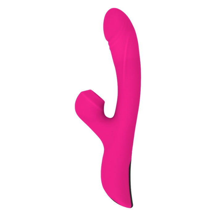 The Wendy Clit Sucker was designed with a shaft for insertion that provides you with 10 different modes of vibration to stimulate the G spot. With the tap of a button the head of the shaft heats up to give you another depth of pleasure directly to the G spot. The external attachment has 3 types of sucking functions that draw the blood to the clitoris making it more sensitive. USB rechargeable, waterproof and made from a body safe silicone.