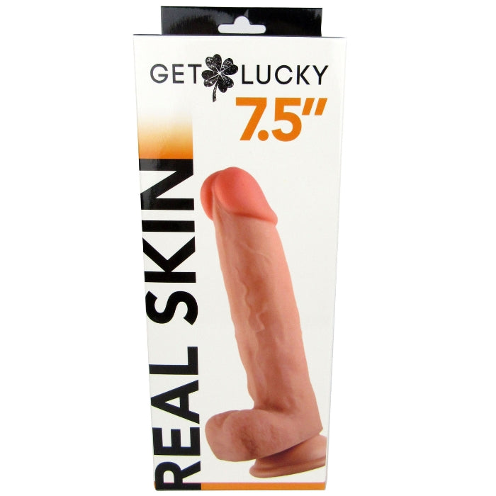 Lady Jane Adult Sex Shop | Get Lucky Real Skin 7.5inch Dildo Light