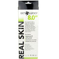Lady Jane Adult Sex Shop | Get Lucky Real Skin 8inch Dildo with Scrotum Dark