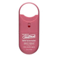 Pink plastic handheld goodhead deep throat spray with loop handle for gag reflex relief labeled wild watermelon by doc johnson