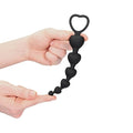 This chain of heart shaped anal beads is a highly functional, high quality toy. The chain is meant for insertion in the anus. At the point of orgasm it can be pulled out for a wonderful climax. Product dimensions 7.28 inches by 1.38 inches by 1.38 inches. Product diameter 1.1 inches. Insertable length 5.63 inches.