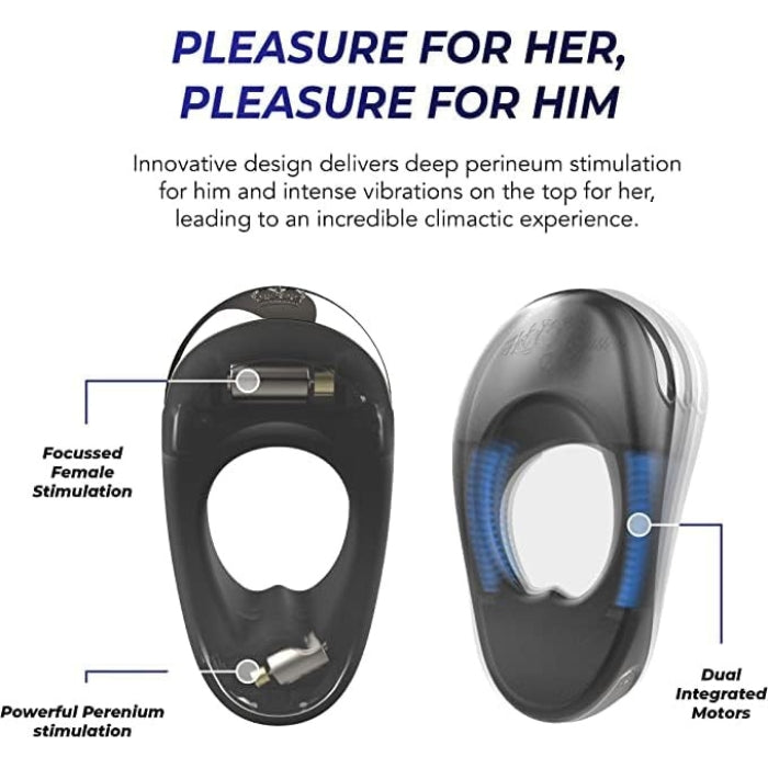 This innovative cock ring is designed to provide powerful vibrations and intensified sensations for both partners. With its ergonomic shape and stretchy silicone material, it offers a comfortable and secure fit. The Atom Plus features multiple vibration settings, rechargeable and waterproof.