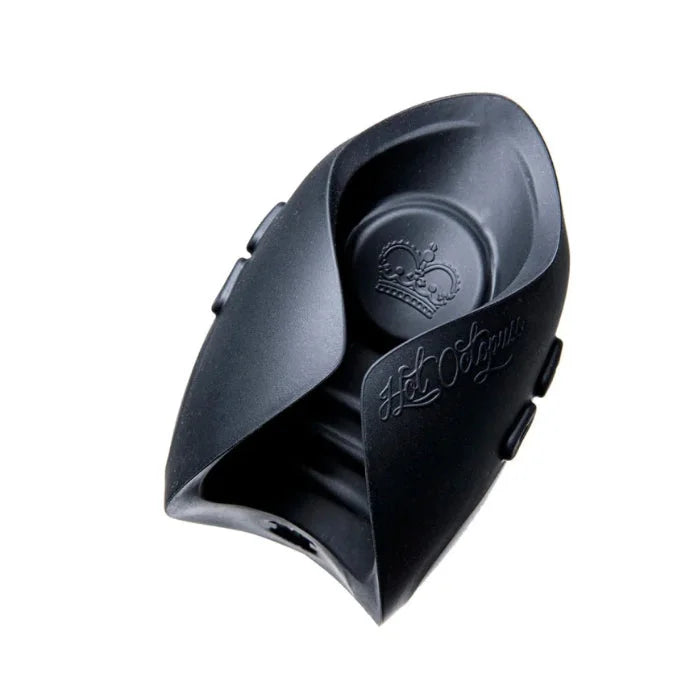 Black plastic hot octopus solo interactive masturbator with crown emblem and hot ofamous branding from lady jane adult shop