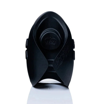 Black silicone cock ring with embossed crown and brand logo for hot octopus solo interactive at lady jane adult shop
